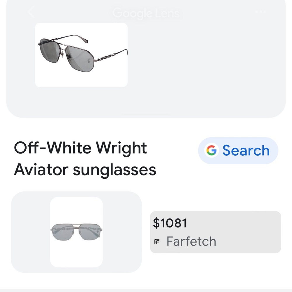 Off-White Wright Aviator Sunglasses - Picture 9 of 9
